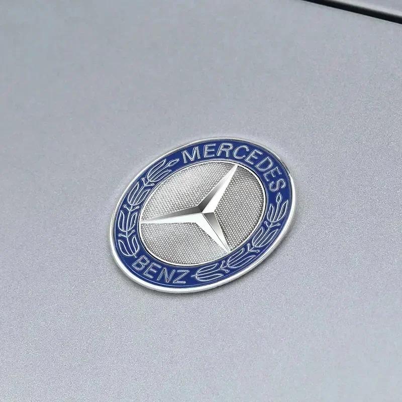 

1Pcs 3D Car Flat Hood Emblem Front ABS Badge Logo For Mercedes Benz AMG W212 W213 W205 W177 W247 W176 CLS CLA CLK CLG GLS X253
