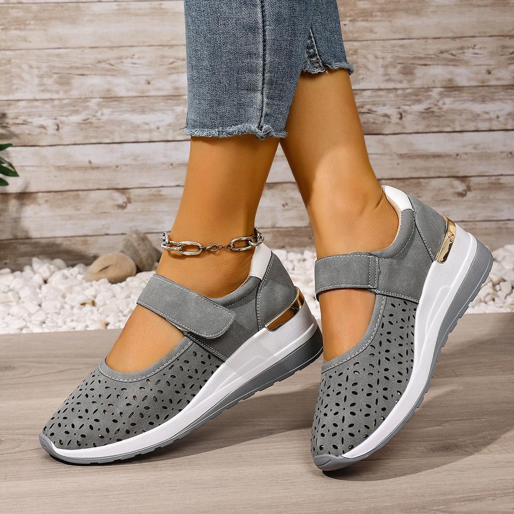 Fashion Women Sneakers Spring Summer New Fashion Sneakers Large Size Thick Bottom Shoes Women Casual Hollow Out Single Sports Shoes