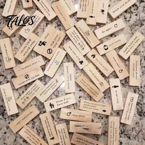 Wood Tower Drink Game 54Pcs/Set Tumbling Block Drinking Wooden Multiplayer Adults Interactive Portable Building Brick Stacking Night Party Essentials