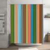 Brightly Colored Shower Curtain for Bathroom Decor Vivid Multicolor Waterproof Fabric Rod Pocket Hooks Set