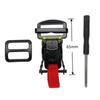 6 Gear Adjustment Bike Helmet Clip Black/Red Helmet Accessories  for Scooter Bicycle Accessories