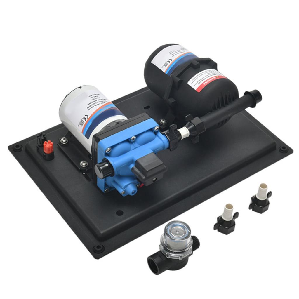 RV Water Pump DC 24V 3GPM 11.3L Min 55PSI Fresh Water Diaphragm Pump Built In On Demand Pressure Switch with Pressure