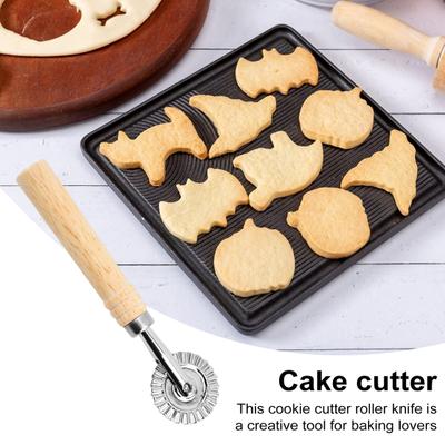 Pasta Cutter Roller Mold One-click Shaping Stainless Steel Blade Ergonomic Handle Easy To Clean Multifunctional Baking Tool