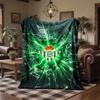 Real Betis Football Print Flannel Blanket Soft Warm Sofa Bed Throw Blanket For Home Office Bedroom