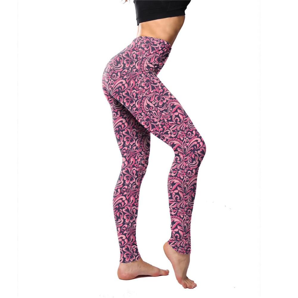 Floral Leggings High Waist Paisley Printed Legging For Women Highly Stretchable Fitness Tights Yoga Pants Workout Sportswear