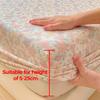 Washed Cotton Fitted Sheet with Elastic Bands Non Slip Adjustable Mattress Cover Printed Pure Cotton Bed cloth Skin-friendly Bed Cover