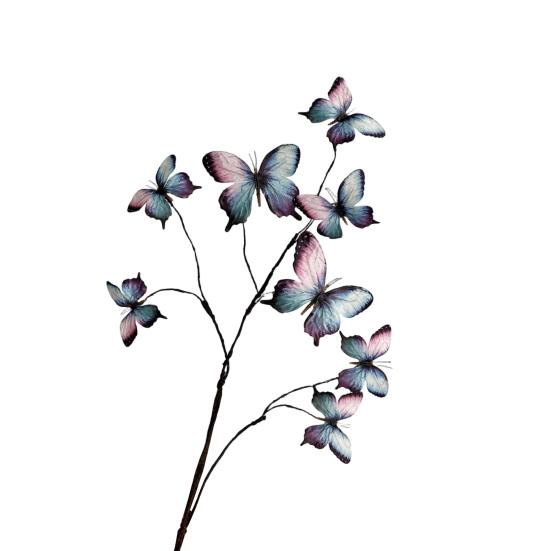 Butterfly Flower Branches Decor Handcrafted Silk Flower Arrangement