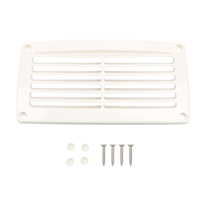 Wohnmobil Außenlüftungsgitter 20,5 x 10,5 cm ABS Lamellenlüftungsgitter mit Schrauben für Camper, Wohnwagen und Marineboote