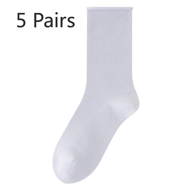 

5 пар женских осенних трендовых носков со свободным носком и ворсом без косточек на месяц 5 Pairs фиолетовый