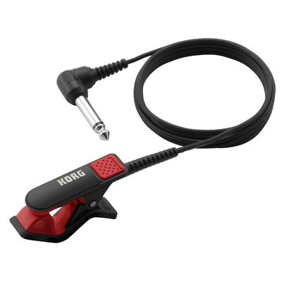 KORG Piezo Clip CM-200-BKRD Tuner-Specific Microphone, Type, Black/Red