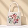 Panda Pattern Canvas Handheld Bag With Embroidery For Casual Day Use