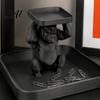 Desktop Aromatherapy Holder 3D Printed Gorilla Decorative Tray Squatting Figure with Dual-Tier Storage for Creative Animal Statue Keys Jewelry Small