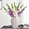 White Artificial Gladiolus Branches Purple Floral Art Floral PU Fake Flowers  DIY Crafts