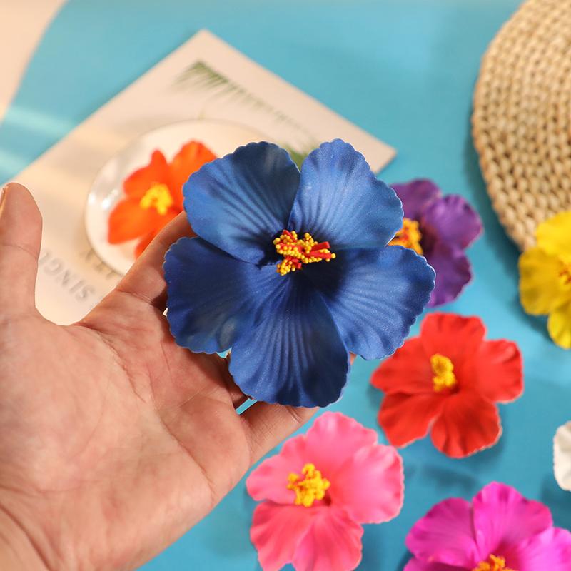5/10 Stück 9CM Hawaiianische Blumen Sommer Strand Geburtstagsfeier Dekoration Hochzeitsgeschenk Künstliche Blumen Mädchen DIY Haaraccessoires