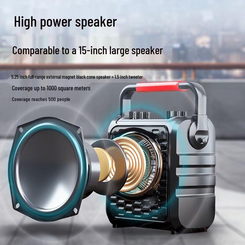 Newsmy K77 Portable Bluetooth KTV Speaker with Sound Card Effects