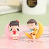 1Pair Moon Couple Romantic Figurines Diy Ornaments Bonsai Home Table Decoration
