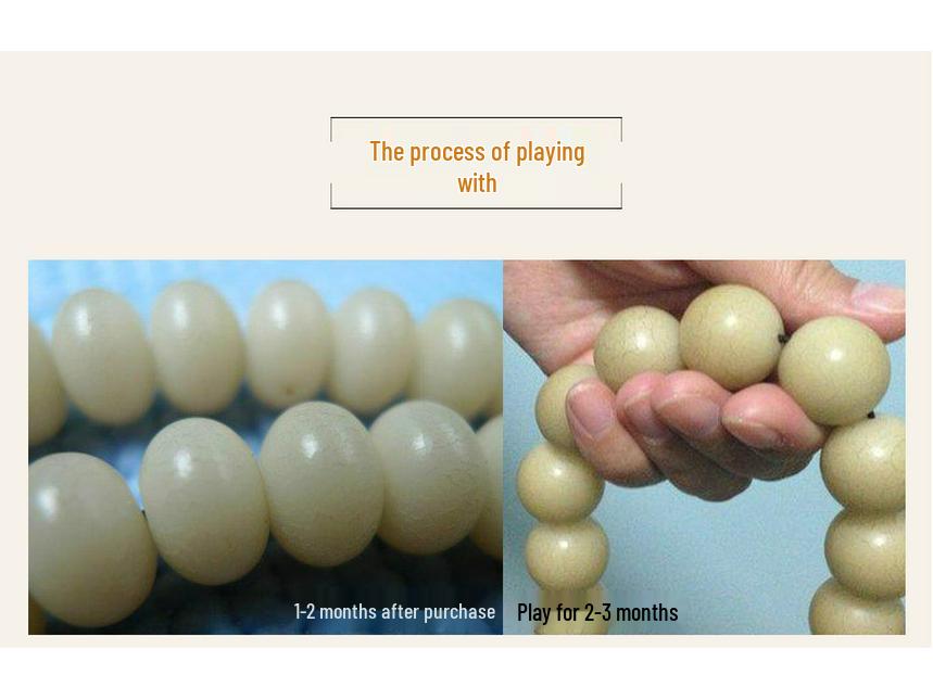 White Jade Bodhi Seed Buddhist Rosary Bracelet & Necklace with 108 Beads for Men and Women Jewelry
