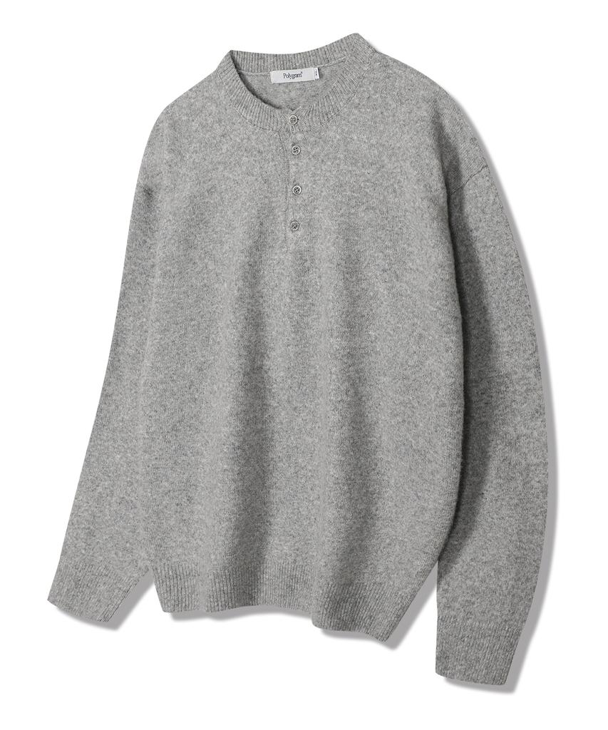 POLYGRAM Soft Wool Blend Henley Neck Knit - 5 Colors