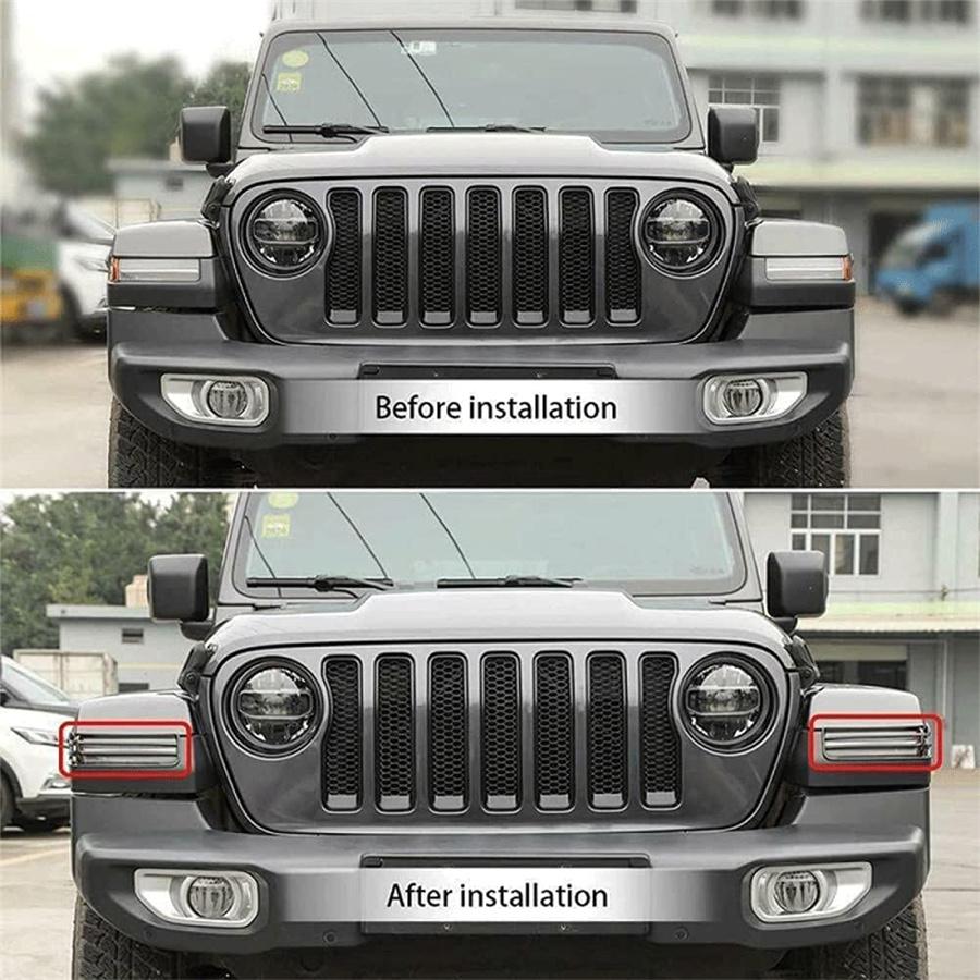 2X Glossy Black Front Wheel Eyebrow Light Cover Trim For Jeep Wrangler Jl 2018+