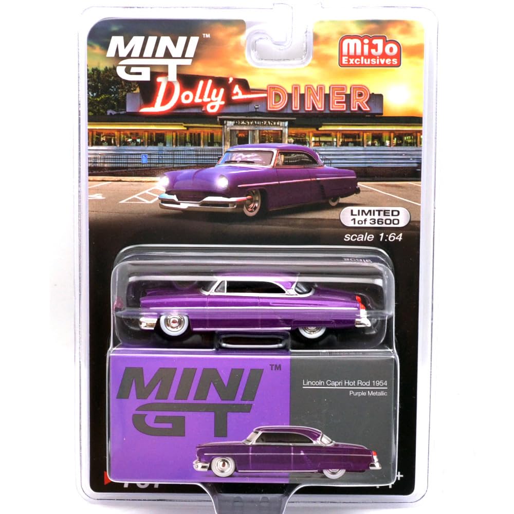 MINI GT 164 Scale MiJo TOYS - 1954 Lincoln Capri Hot Rod (Purple Metallic) синий