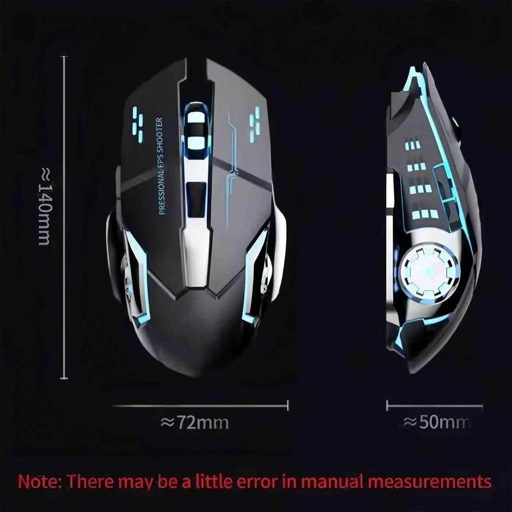 Rechargeable Wireless Mouse 2.4Ghz Bluetooth Gaming RGB Mouse USB Silent Mechanical Backlight E-Sports Gamer Mice For Computer