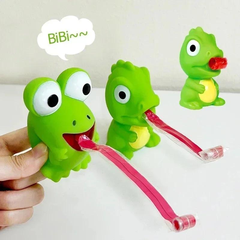 Sticky Tongue Dinosaur Fidget Toy, Funny Prank & Sensory Stress Relief For Kids, Goofy Cat Teaser And School Gift Idea