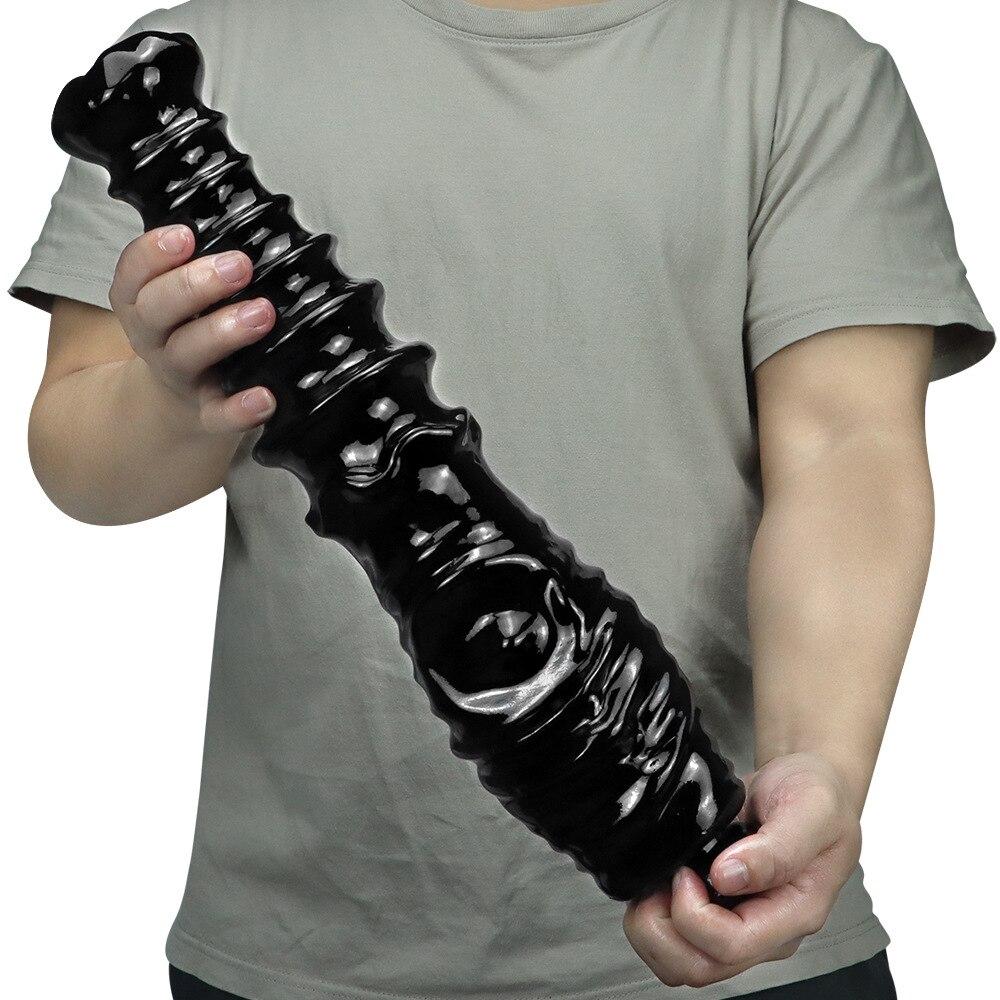 41.5cm Big Black Dildo for Anal Plug Adult Sex Toys Slave Strap on Penis Silicone Dick Fisting BDSM