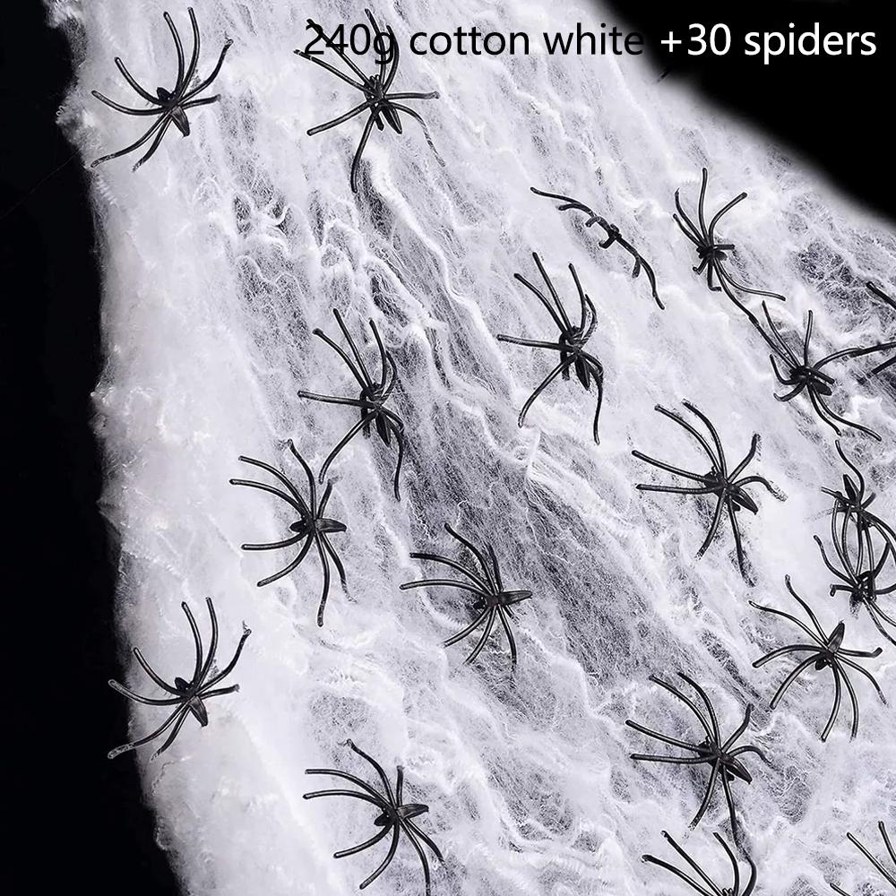 Halloween Decoration Outdoor Spider Web Fake Realistic Scary Ghost Decor Party Props Halloween Bar Decoration