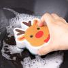 Household Cleaning Sponges Kitchen Cleaning Sponge Christmas Snow Dishwashing Cleaner Dish Cleaning Sponges for Pan Pot Bakeware