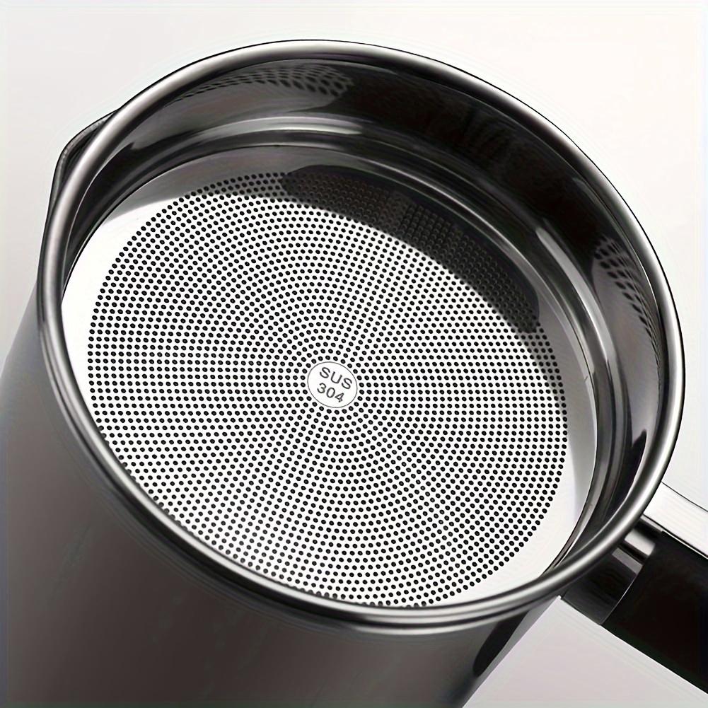 Olla Colador de Aceite de 1.4L Malla Fina Filtrado Rápido con Tapa Acero Inoxidable Contenedor de Almacenamiento de Aceite de Grasa de Tocino para Freír Suministros de Cocina