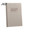 Flat Lay Writing Notebook 2027 Daily Monthly Planner Agenda, Vintage Sheepskin Texture Cover, Professional Business Journal Thick Paper Book