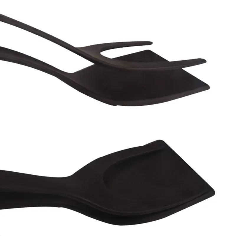 2-in-1-Antihaft-Pfannkuchenspatel, Pommes-Frites-Wender, Eierklemme, Braten, Steak, Pfannkuchenzange, Toast, Omelett-Clip, Küchenzubehör