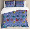 Llama Bedding Set Cute Llama With Candy Cane Hearts Fun Pat 3pcs Duvet Cover Set Bed Set Quilt Cover Pillow Case Comforter Cover