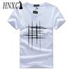 HNXC Bavlněné tričko s krátkým rukávem Pánská móda Košile s volným polovičním rukávem Košile s potiskem