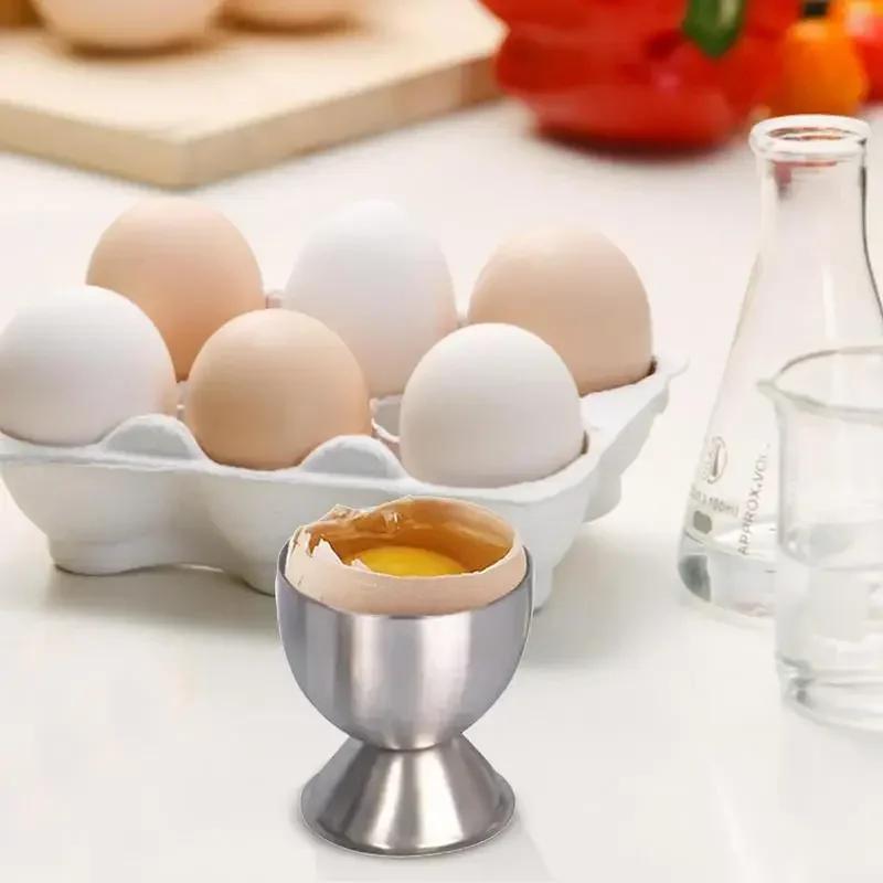 1Pcs Egg Holder Stainless Steel Eggs Cup Stand Tool Caviar Cup Breakfast Egg Holder Banquet Eggs Supplies Kitchen Accessories