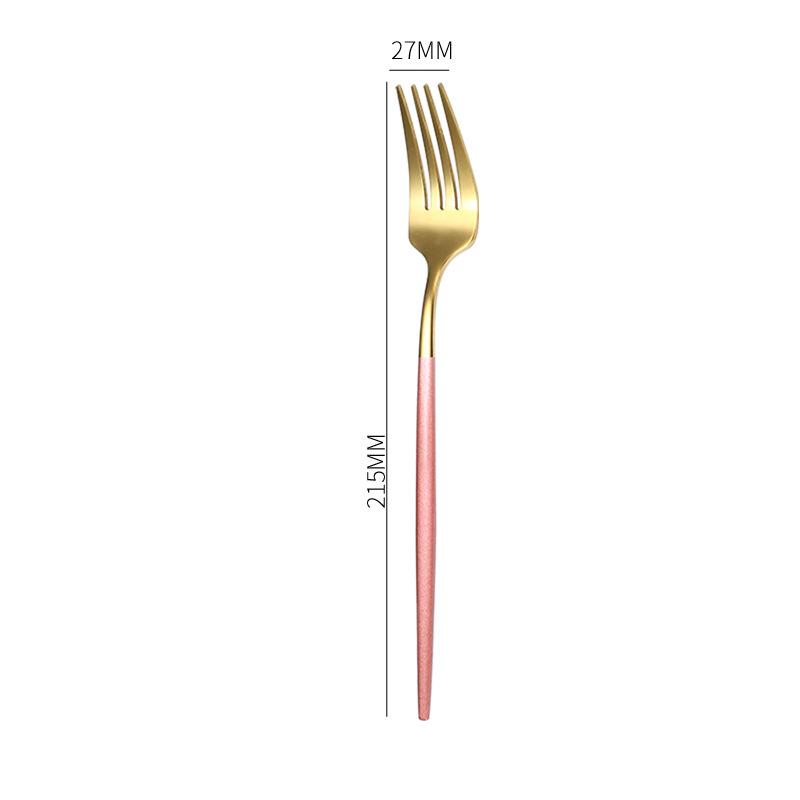 1PC Stainless Steel Gold Silver Dinnerware Tableware Coffee Spoon Steak Fork Knives Flatware Kitchen Cutlery Accessories