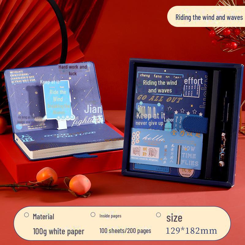 Gold List Notebook Gift Set: National Tide Stationery for College Exam Success - Perfect Birthday Souvenir