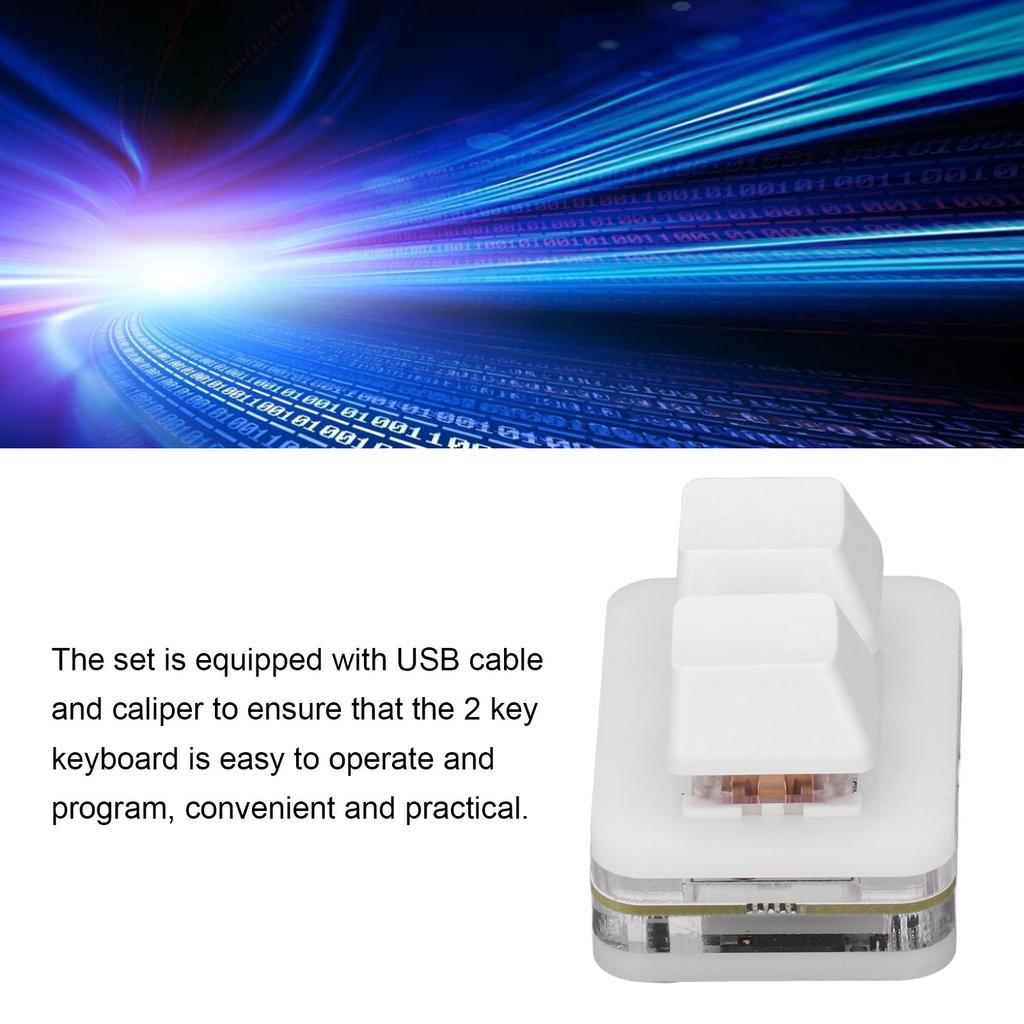 2 Tasten Rot   Tastatur   USB Mechanisches Tastaturpad für Rhythmusspiele Copy Paste Funktion