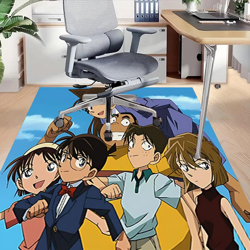 1pc Detective Conan Adventure Carpet for Playroom Bedroom Living Room Sofa Home Decor,kids Game Area Rug Non-slip Floor Mat Y72325
