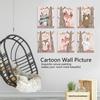 6Pcs 30x21cm Cute Cartoon Animal Pattern Canvas Painting Wall Art Picture Home Wall Decoration