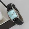 Stylish Women's Barrel-Shaped Quartz Wristwatch with Waterproof Leather Strap