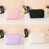 Cotton Quilted Makeup Bag With Large Capacity For Students And Girls