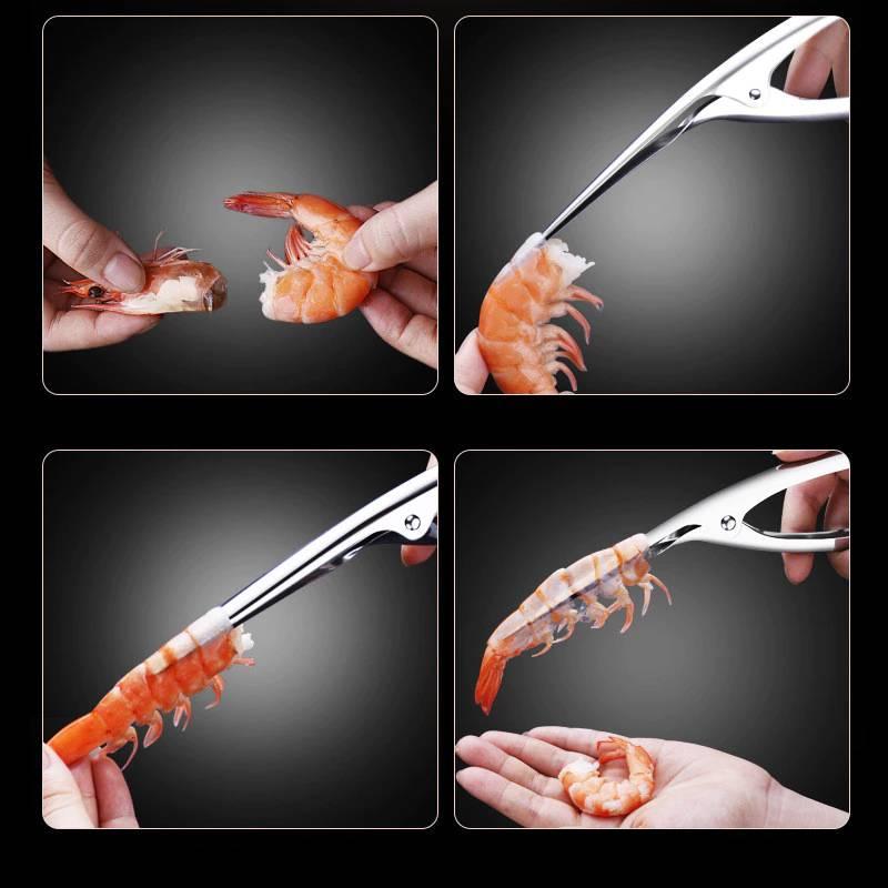 Seafood Kitchen Tool for Quick Shell Removal Stainless Steel Shrimp Peeler