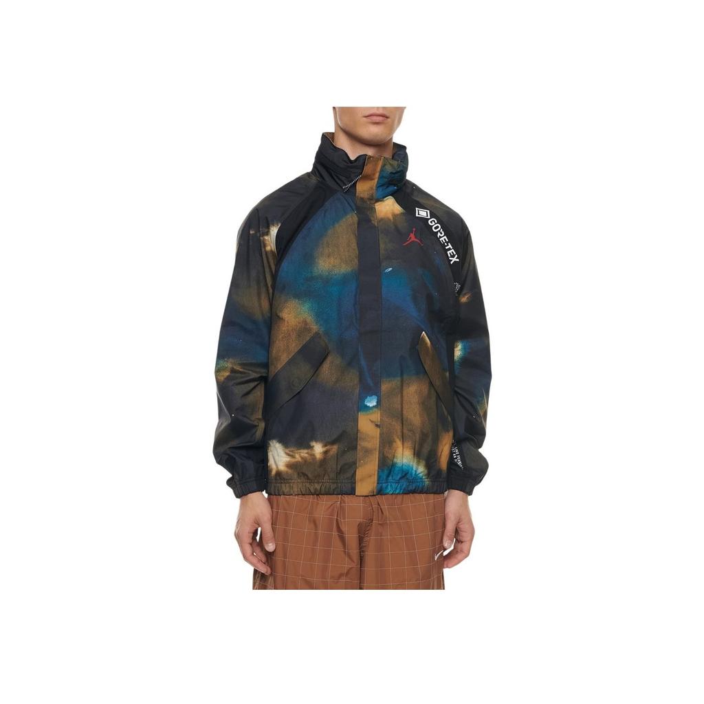 Jordan Gore-Tex Casual Waterproof Sportswear Hooded Single-Layer Jacket Men Outerwear Floral CT6224-010