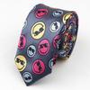 Classic Fashion Men's Skinny Tie Colorful Musical Notes Printed Piano Guitar Polyester 5cm Width Necktie Party Gift Accessory