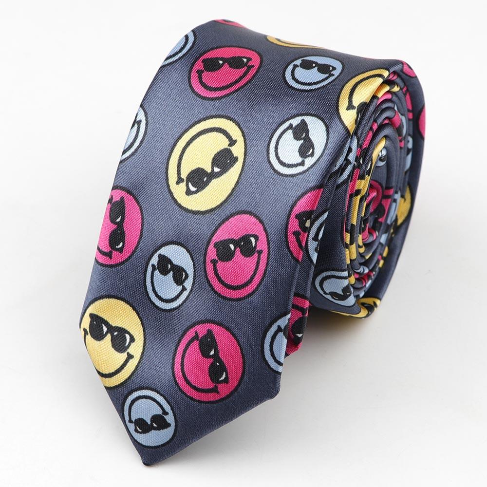 Classic Fashion Men's Skinny Tie Colorful Musical Notes Printed Piano Guitar Polyester 5cm Width Necktie Party Gift Accessory
