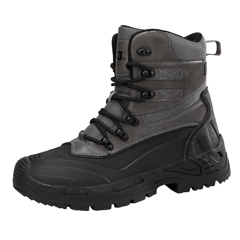 

Мужские тактические ботинки средней посадки, походная обувь для мужчин, противоскользящие ботинки Desert Combat, мужские походные ботинки больших размеров 47 серый