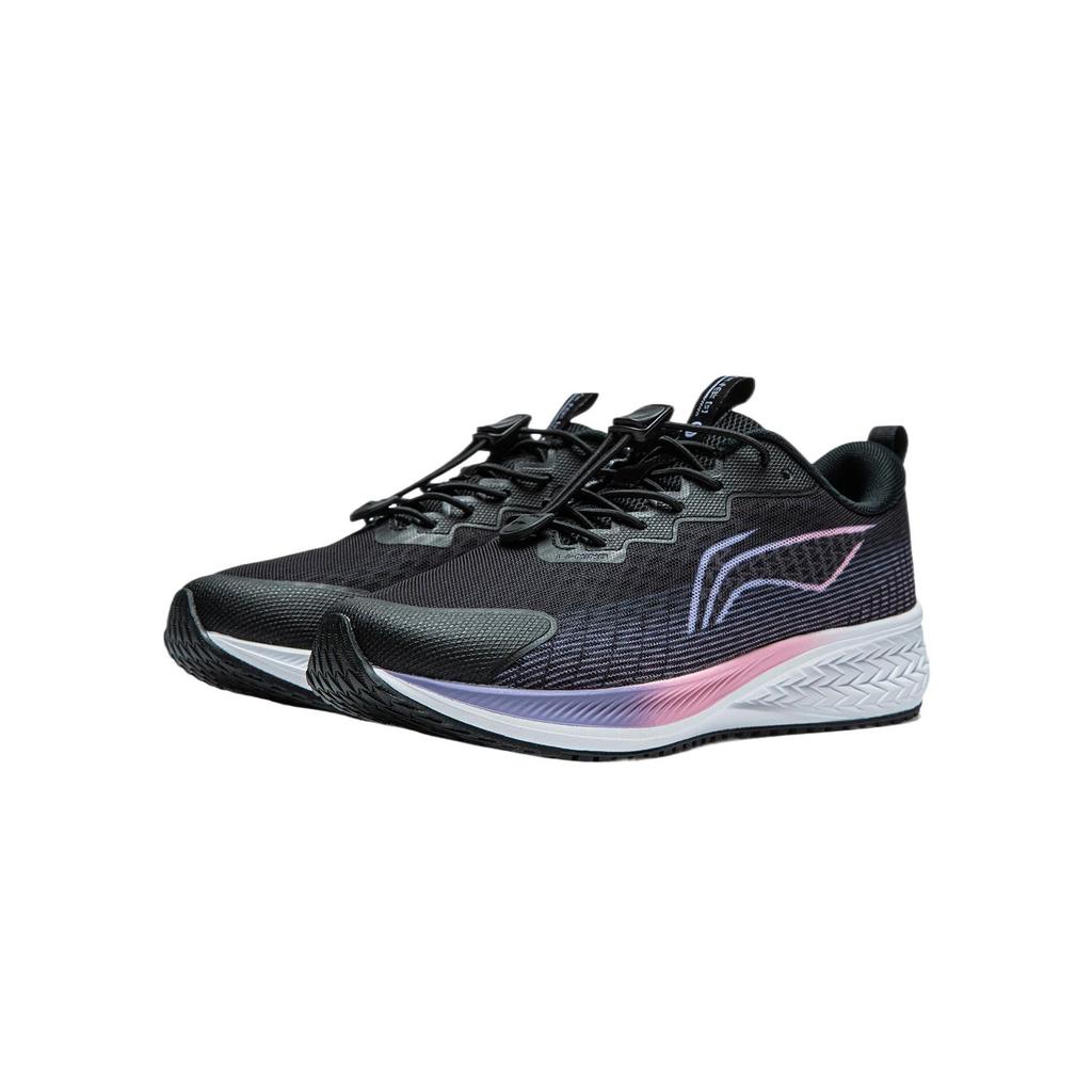 Li Ning Kids Running Sports Comfortable Breathable Low-Top Running Shoes Kids Running Shoes Black Light-Mist-Purple YKFT078-6