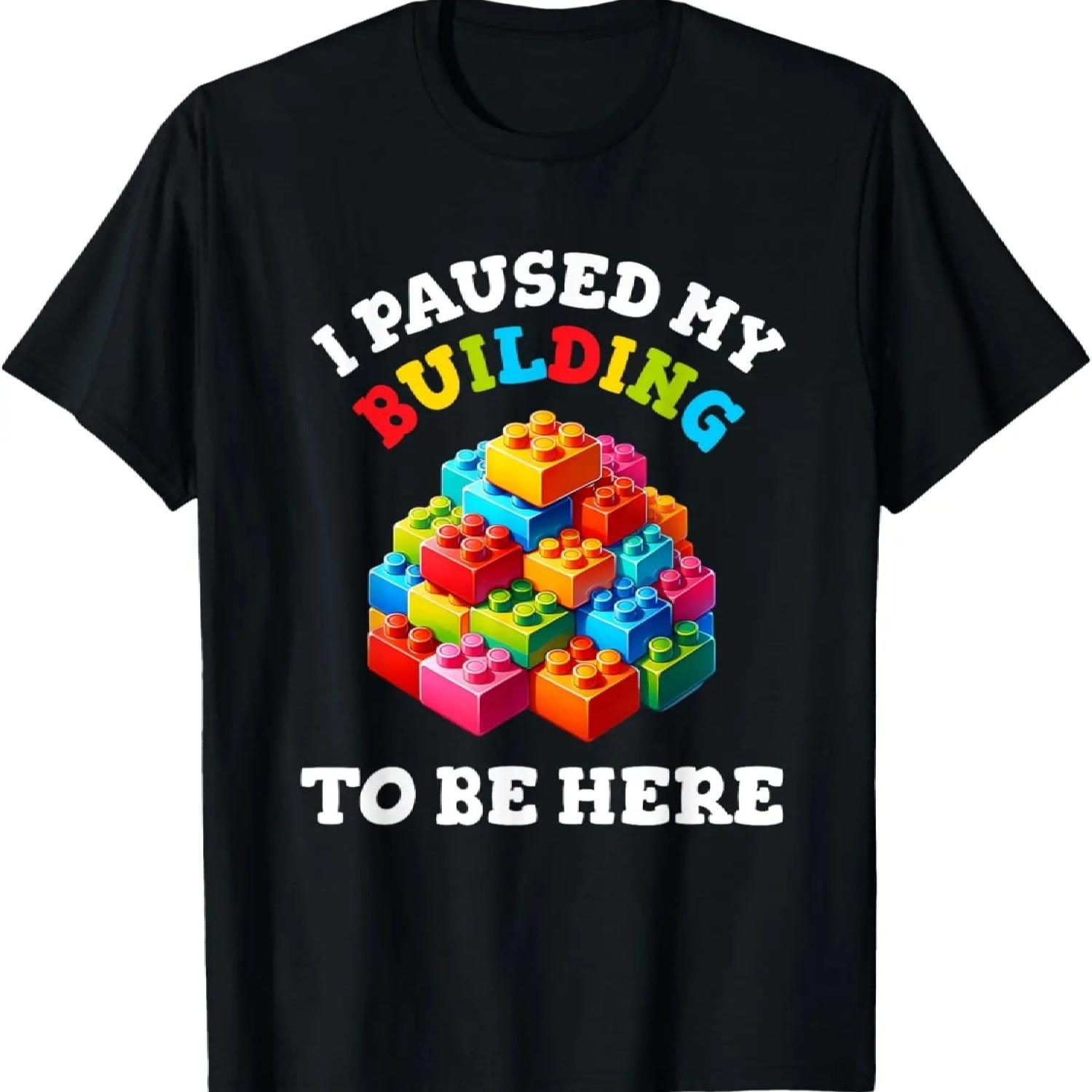 Building Brick Master Builder Matching Family Birthday Boys T-Shirt S