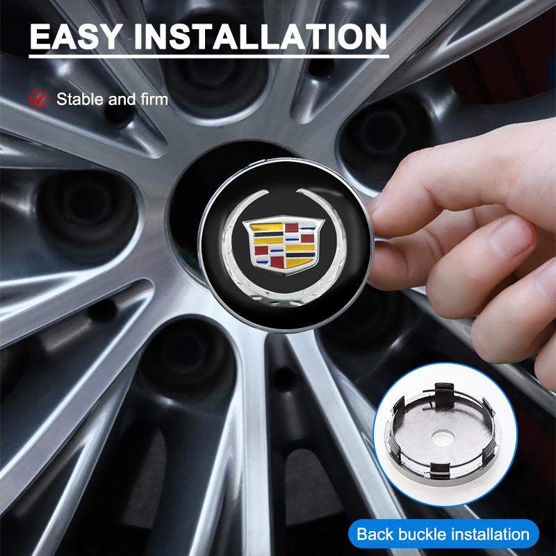 Car Wheel Center Cap Logo Hub Cover Badge Emblem For Cadillac CT5 CT6 CTS Seville ATS CT4 XTS Celestiq Ciel Escala SRX XT4 XT5 XT6 XLR ELR Elmiraj EXT